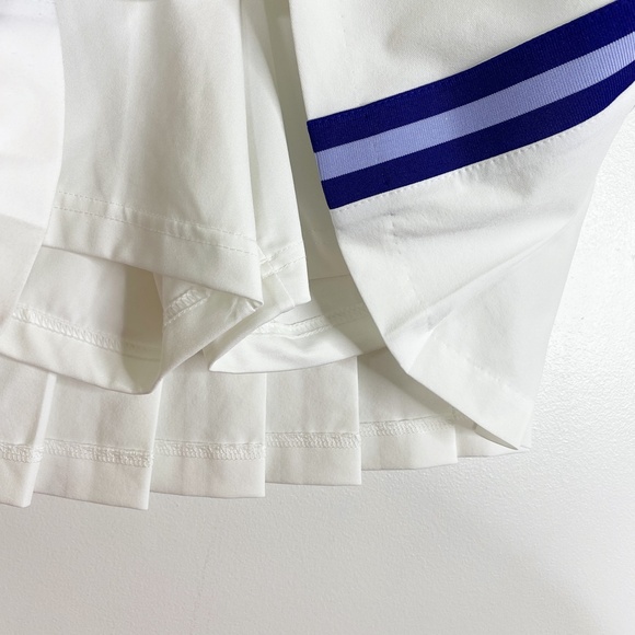 NWT Lady Hagen White Golf Skort Purple Stripe Sz. 2 Pleat Back - Picture 5 of 11